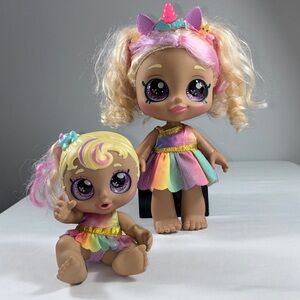 Kindi Kids Mystabella Sisters Doll Set 10 inch and 7 inch tall